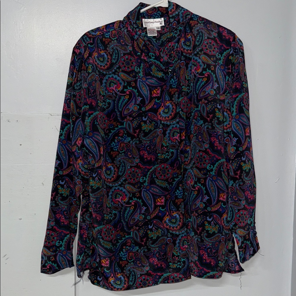 Vibrant Paisley Button Down Shirt